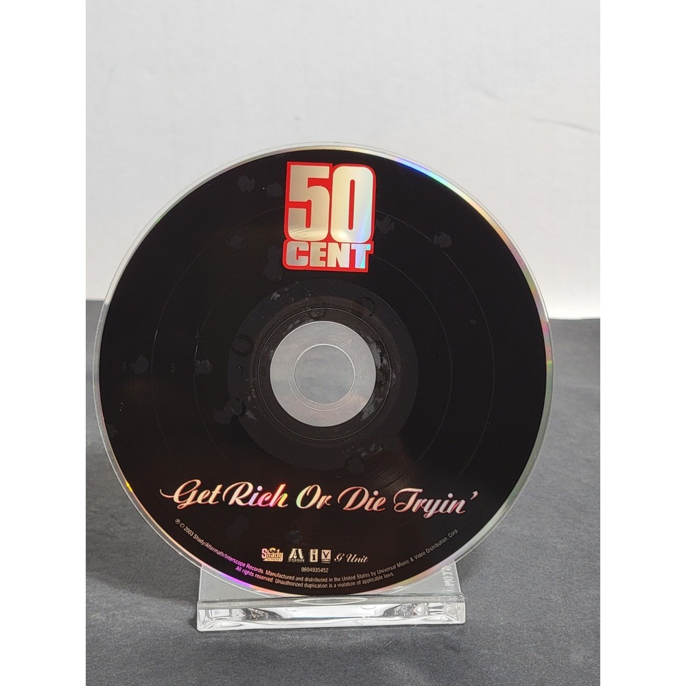 2003 50 Cent Get Rich or Die Tryin CD Disc Only Hip Hop Interscope 0606949354527